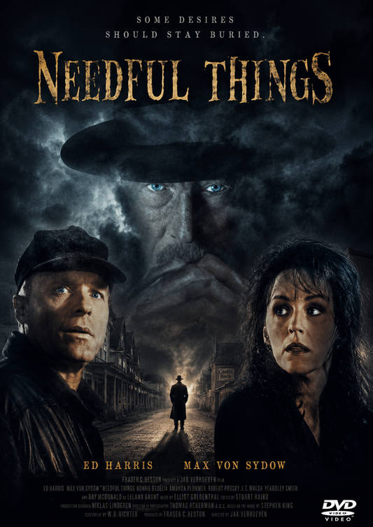 NEEDFUL THINGS (1993) Ed Harris, Max von Sydow, Bonnie Bedelia and J. T. Walsh - VERY RARE DELETED TITLE ! - DVD NO CASE