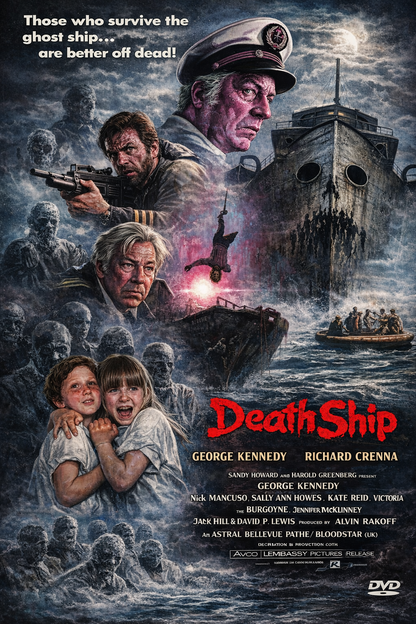 DEATH SHIP (1980) Richard Crenna, George Kennedy  - Public Domain DVD NO CASE