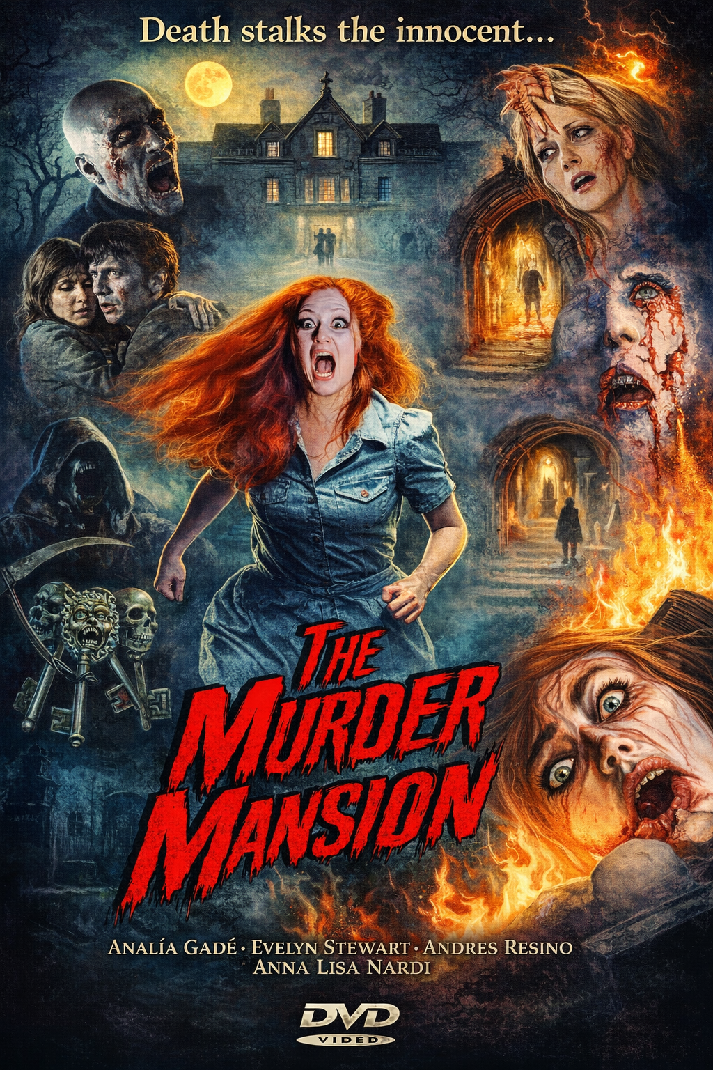 THE MURDER MANSION (1972) Evelyn Stewart, Analía Gadé - DVD, Public Domain DVD NO CASE