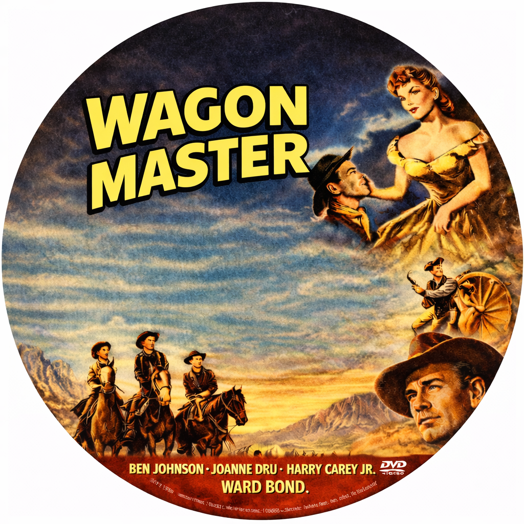 WAGON MASTER (1950) Ben Johnson,Joanne Dru,Harry Carey Jr.,Ward Bond - Public Domain DVD NO CASE RARE !