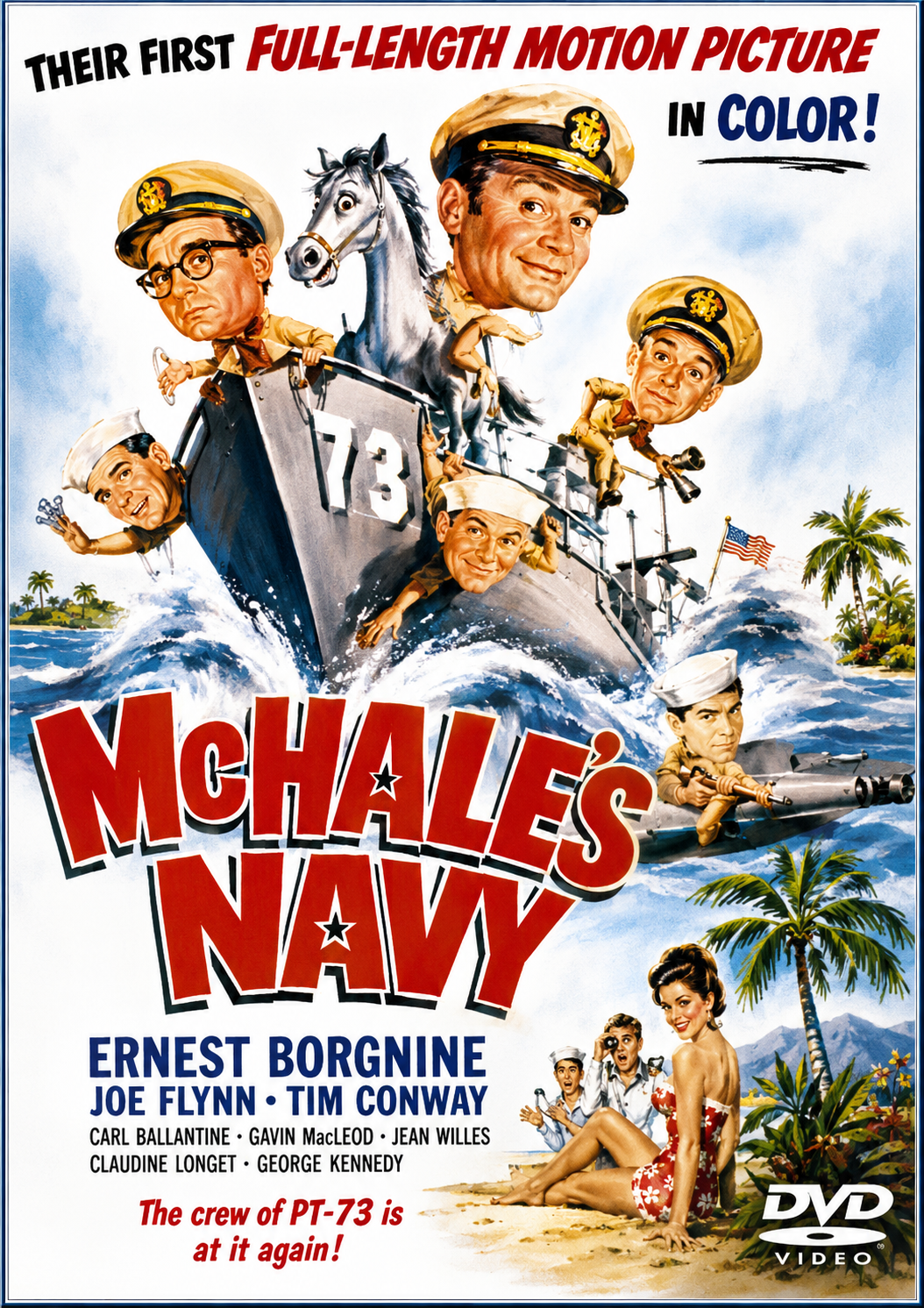 McHALE'S NAVY (1964) Ernest Borgnine, Tim Conway, Joe Flynn, Carl Ballantine - Public Domain Movie DVD NO CASE