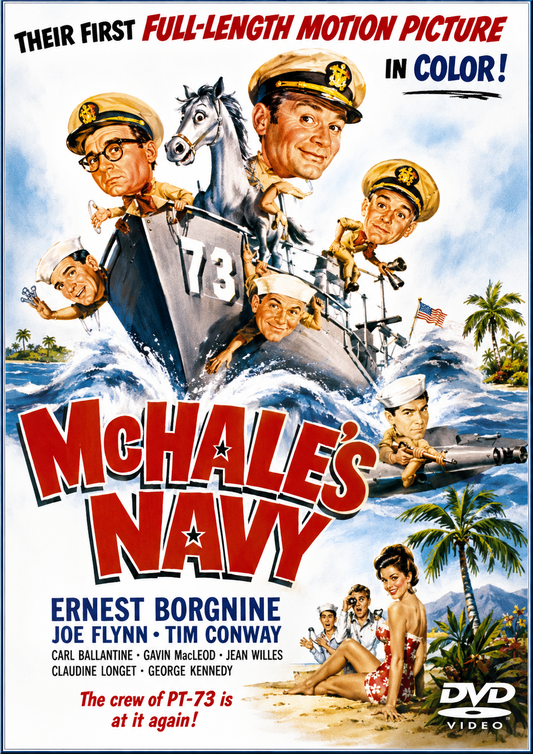 McHALE'S NAVY (1964) Ernest Borgnine, Tim Conway, Joe Flynn, Carl Ballantine - Public Domain Movie DVD NO CASE