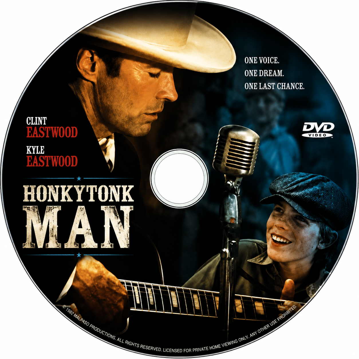 HONYTONK MAN (1982) Clint Eastwood, Kyle Eastwood - DVD NO CASE