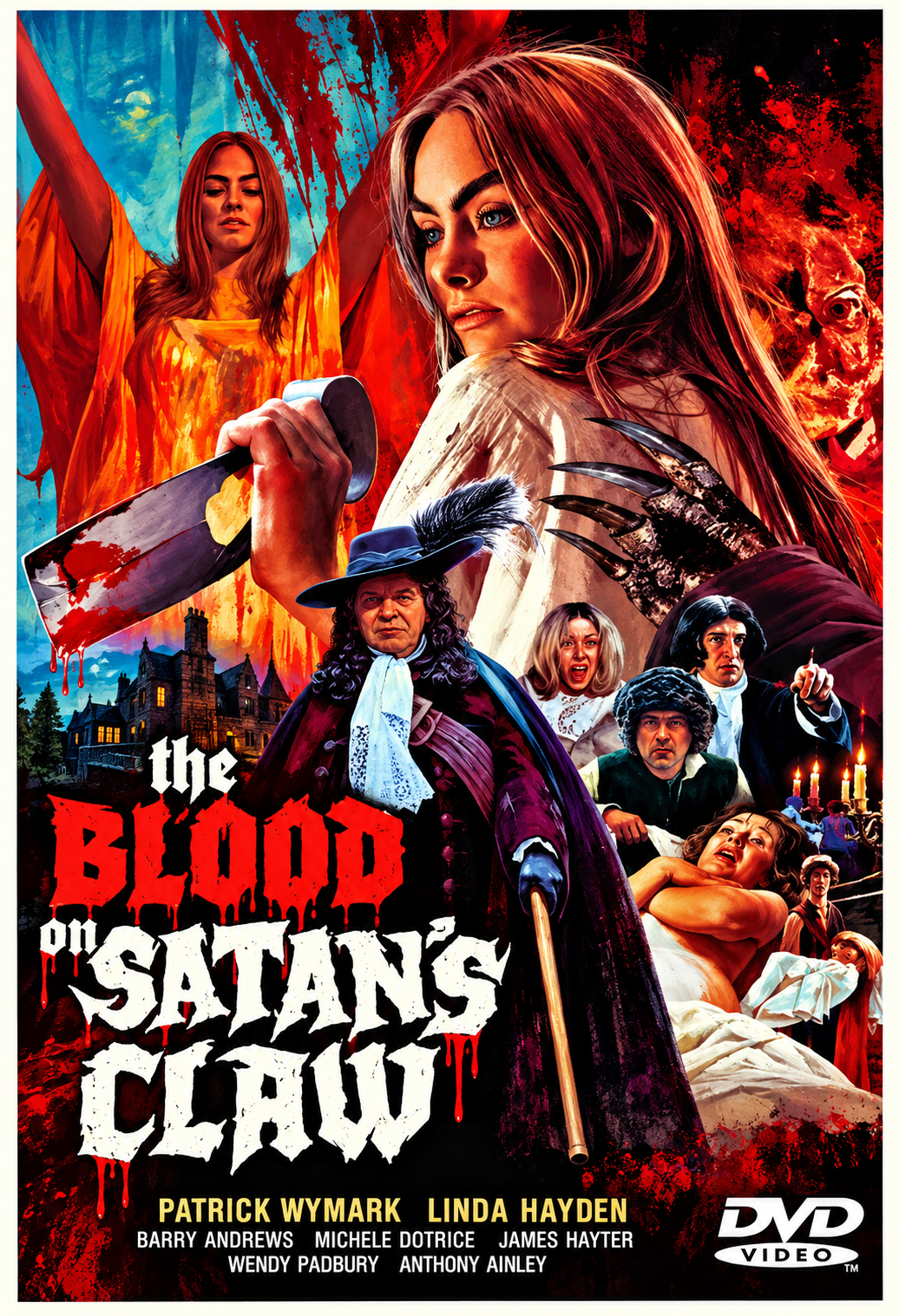 THE BLOOD ON SATAN'S CLAW (1971) - Starring - Patrick Wymark • Linda Hayden • Barry Andrews • Michele Dotrice - PUBLIC DOMAIN DVD ONLY NO CASE