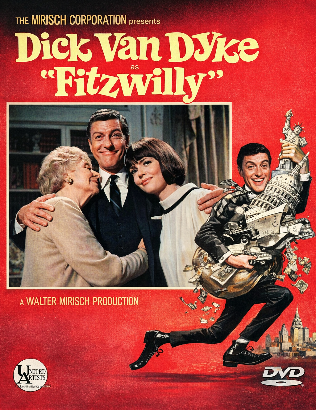 FITZWILLY (1967) Dick Van Dyke, Barbara Feldon -  Public Domain DVD NO CASE