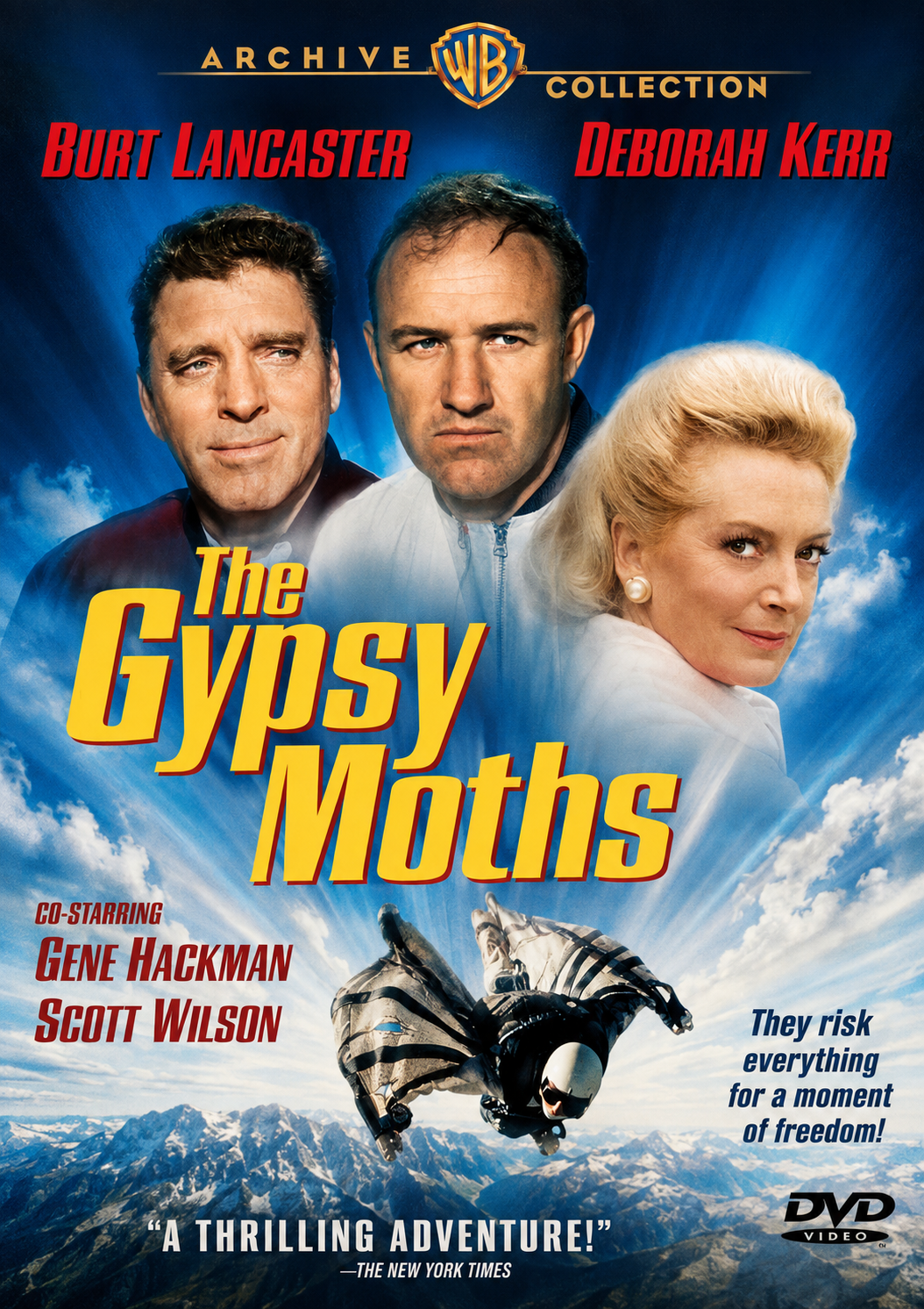 THE GYPSY MOTHS (1969) Burt Lancaster, Deborah Kerr, Gene Hackman, Scott Wilson, Bonnie Bedelia - DVD NO CASE
