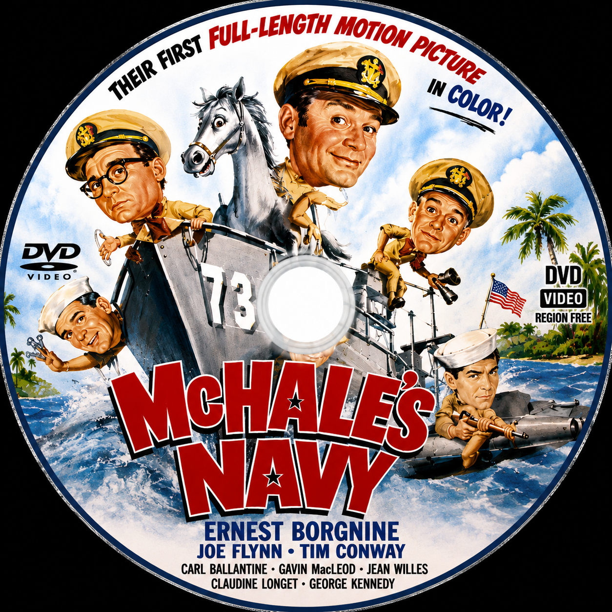 McHALE'S NAVY (1964) Ernest Borgnine, Tim Conway, Joe Flynn, Carl Ballantine - Public Domain Movie DVD NO CASE