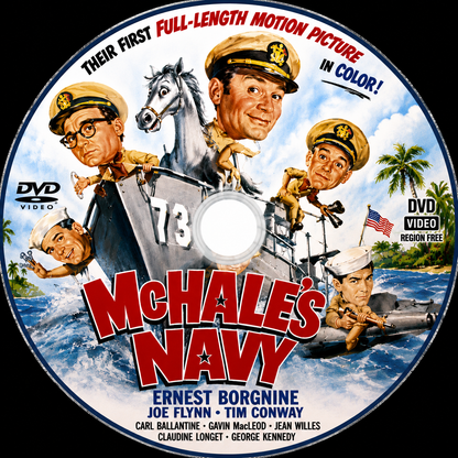 McHALE'S NAVY (1964) Ernest Borgnine, Tim Conway, Joe Flynn, Carl Ballantine - Public Domain Movie DVD NO CASE