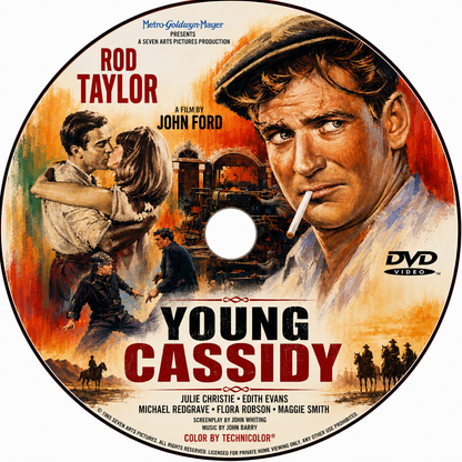 YOUNG CASSIDY (1965) Rod Taylor, Julie Christie, Maggie Smith- Public Domain DVD NO CASE