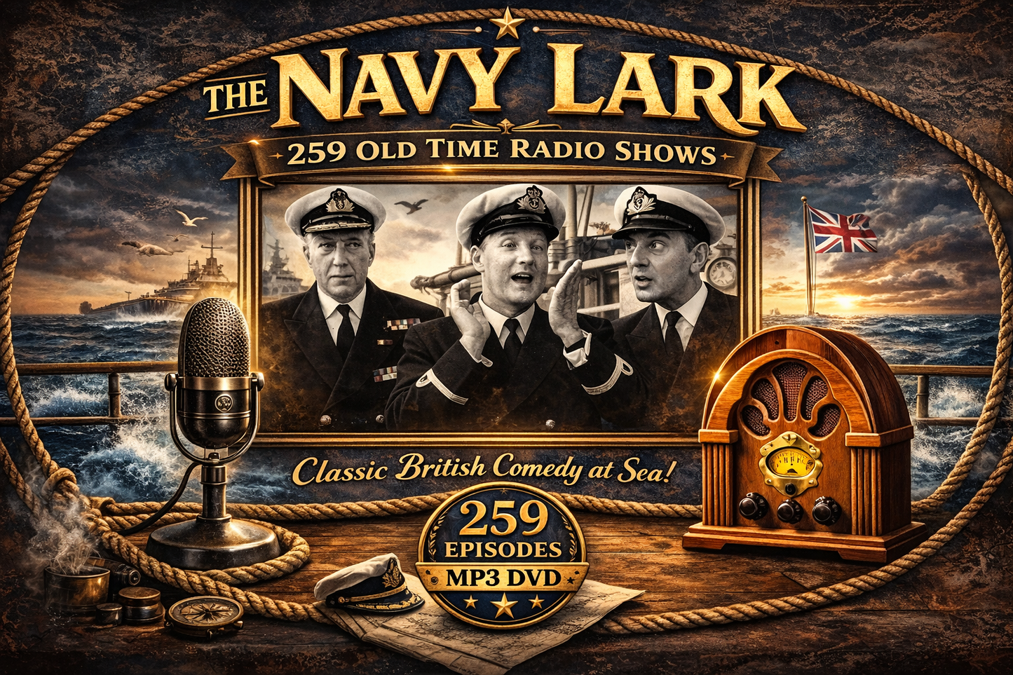 The Navy Lark - 259 Old Time Radio Shows MP3 Audio DVDROM - Free P&P