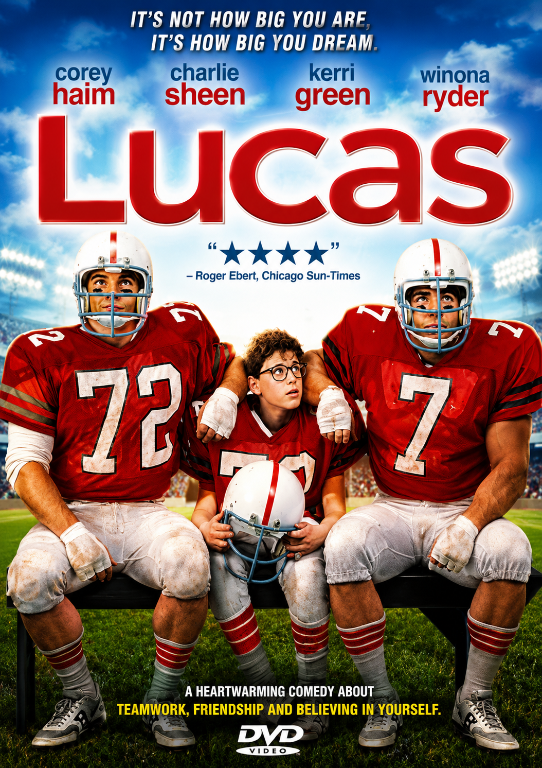 LUCAS (1986) Charlie Sheen, Winona Ryder -  Public Domain DVD NO CASE
