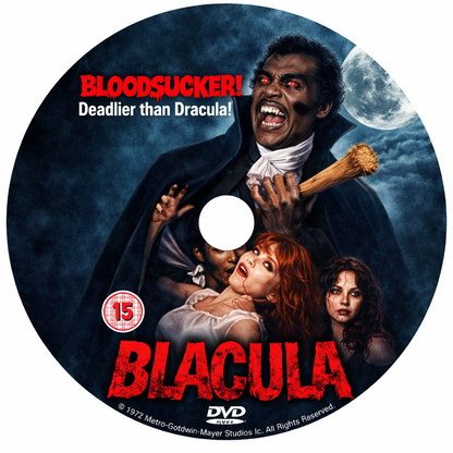 BLACULA (1972) William Marshall, Vonetta McGee, Denise Nicholas, Gordon Pinsent - Public Domain Movie DVD NO CASE