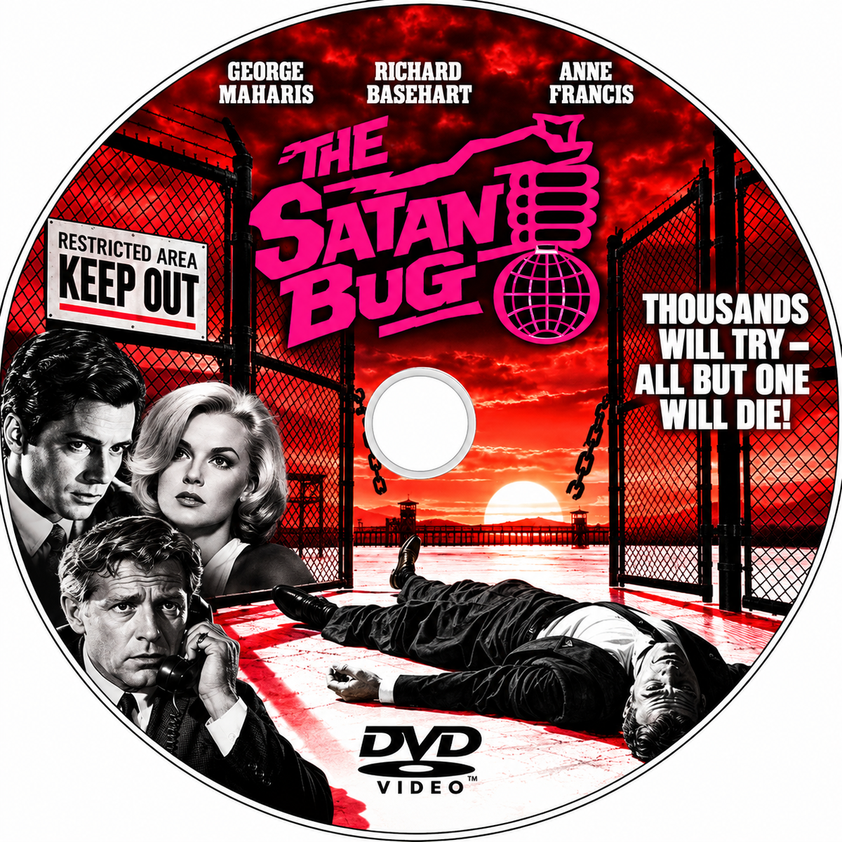 THE SATAN BUG (1970) Ed Asner, George Maharis - Public Domain DVD NO CASE