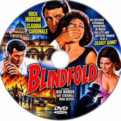 BLINDFOLD (1966) Rock Hudson, Claudia Cardinale, Jack Warden, Guy Stockwell, Brad Dexter, Anne Seymour and Alejandro Rey - PUBLIC DOMAIN DVD ONLY NO CASE