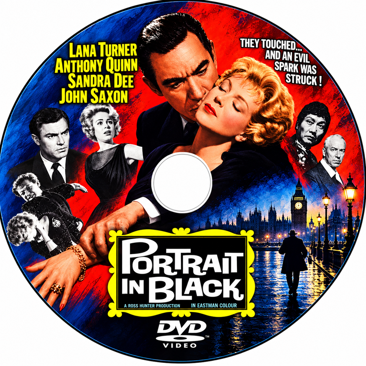 PORTRAT IN BLACK (1960) Lana Turner, Richard Basehart, Anthony Quinn, Sandra Dee, John Saxon - PUBLIC DOMAIN DVD ONLY NO CASE