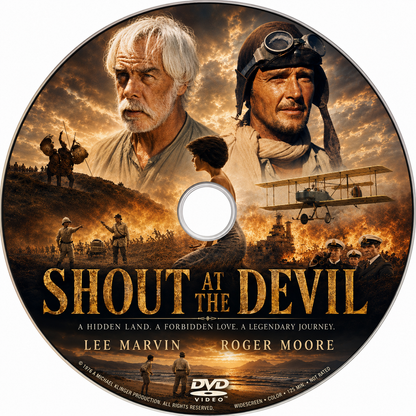 SHOUT AT THE DEVIL (1976) Lee Marvin, Roger Moore, Ian Holm - VERY RARE DELETED TITLE ! - DVD NO CASE