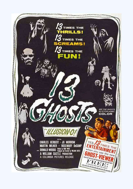 13 GHOSTS (1960) Donald Woods, Public Domain DVD NO CASE