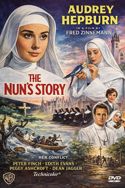 THE NUN'S STORY (1959) Audrey Hepburn ,Peter Finch ,Edith Evans ,Peggy Ashcroft ,Dean Jagger - DVD Public Domain DVD NO CASE