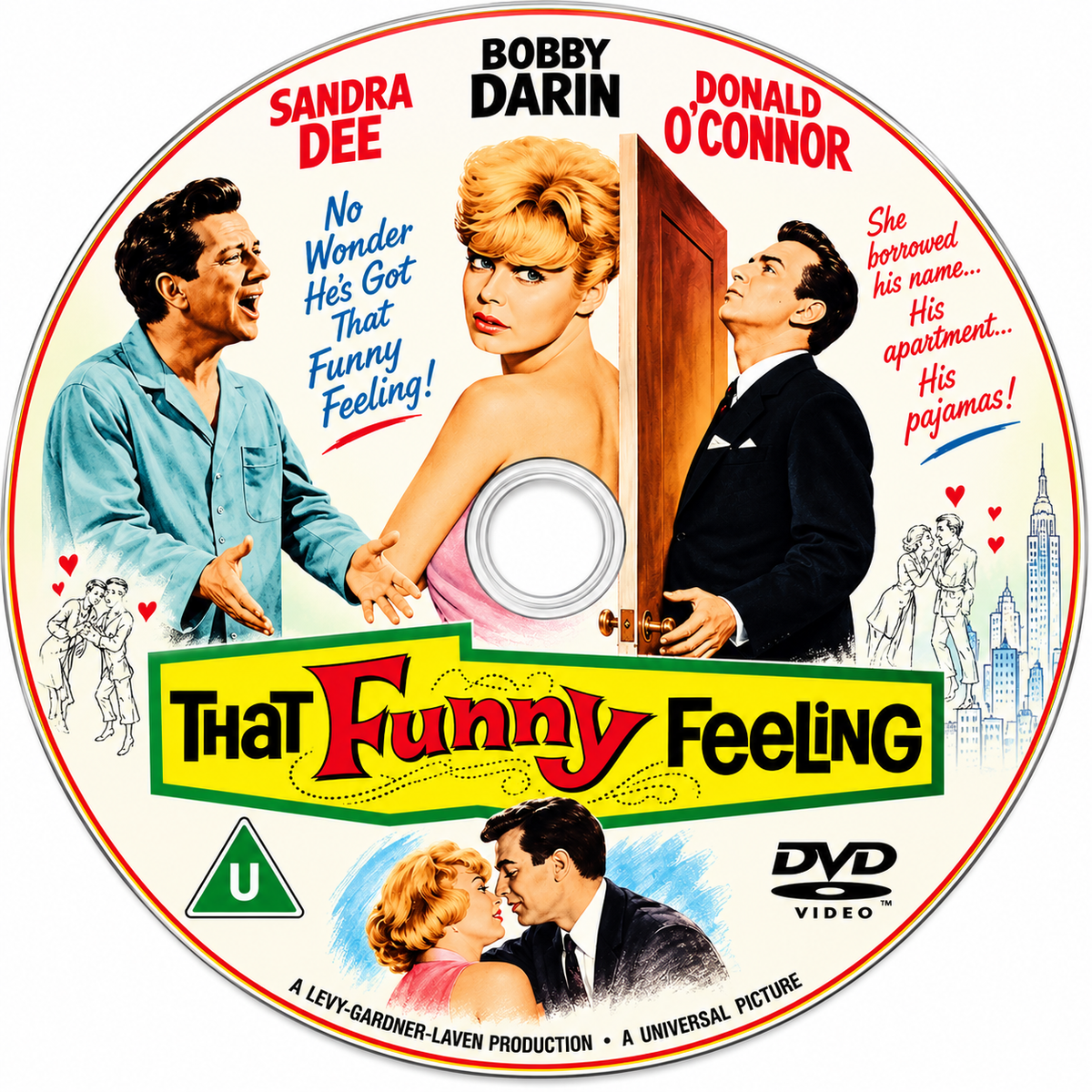 THAT FUNNY FEELING (1965) Bobby Darin, Sandra Dee - Public Domain DVD NO CASE