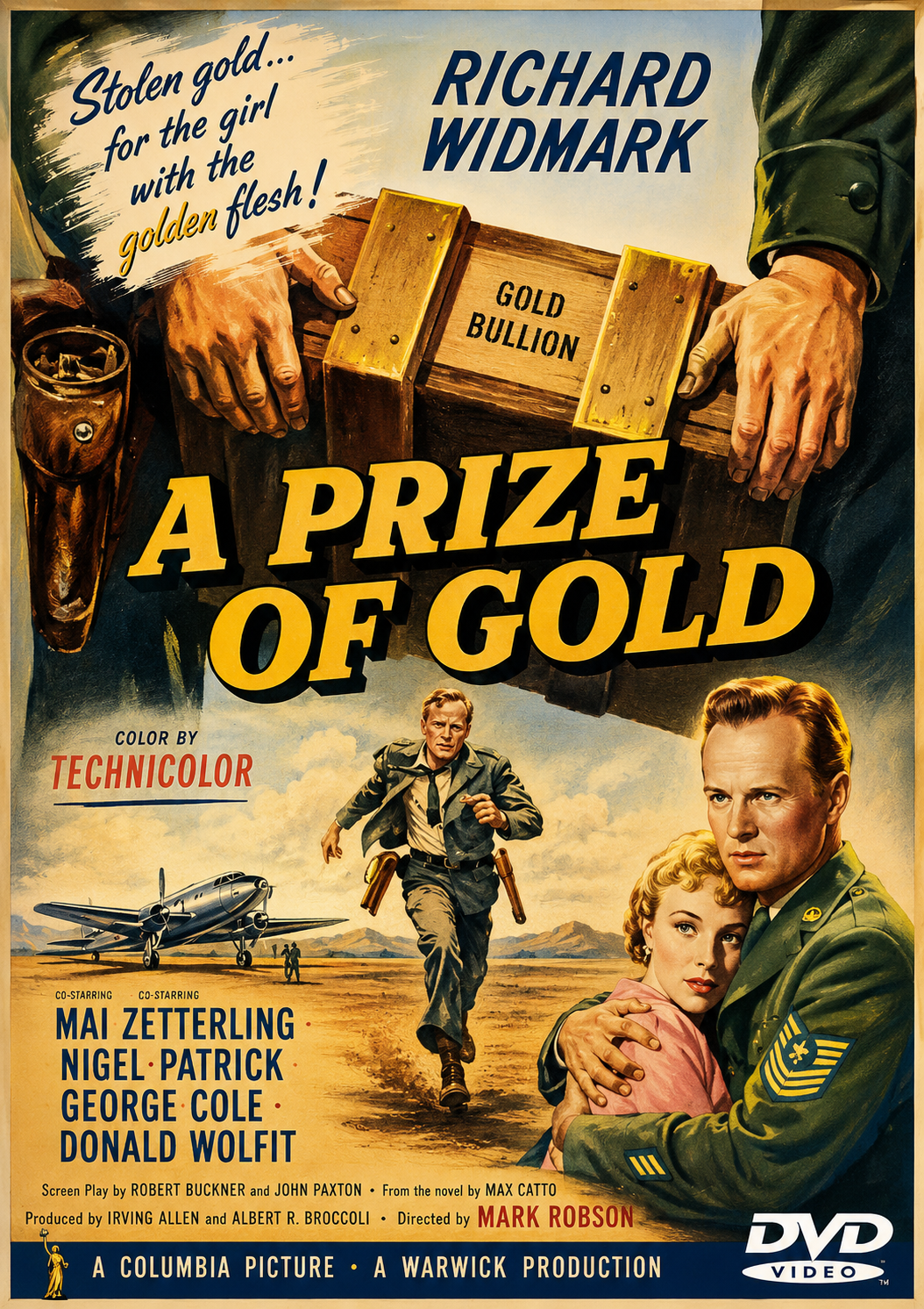 A PRIZE OF GOLD (1955) Richard Widmark, Mai Zetterling, Nigel Patrick, George Cole - Public Domain Movie DVD NO CASE