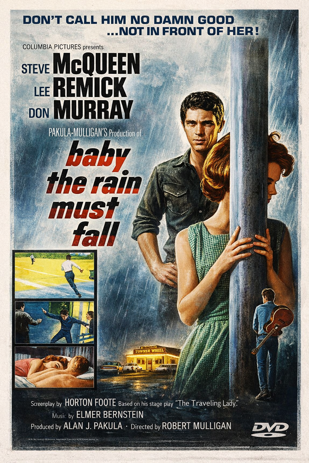 BABY THE RAIN MUST FALL  (1965) Steve McQueen - Public Domain Movie DVD NO CASE