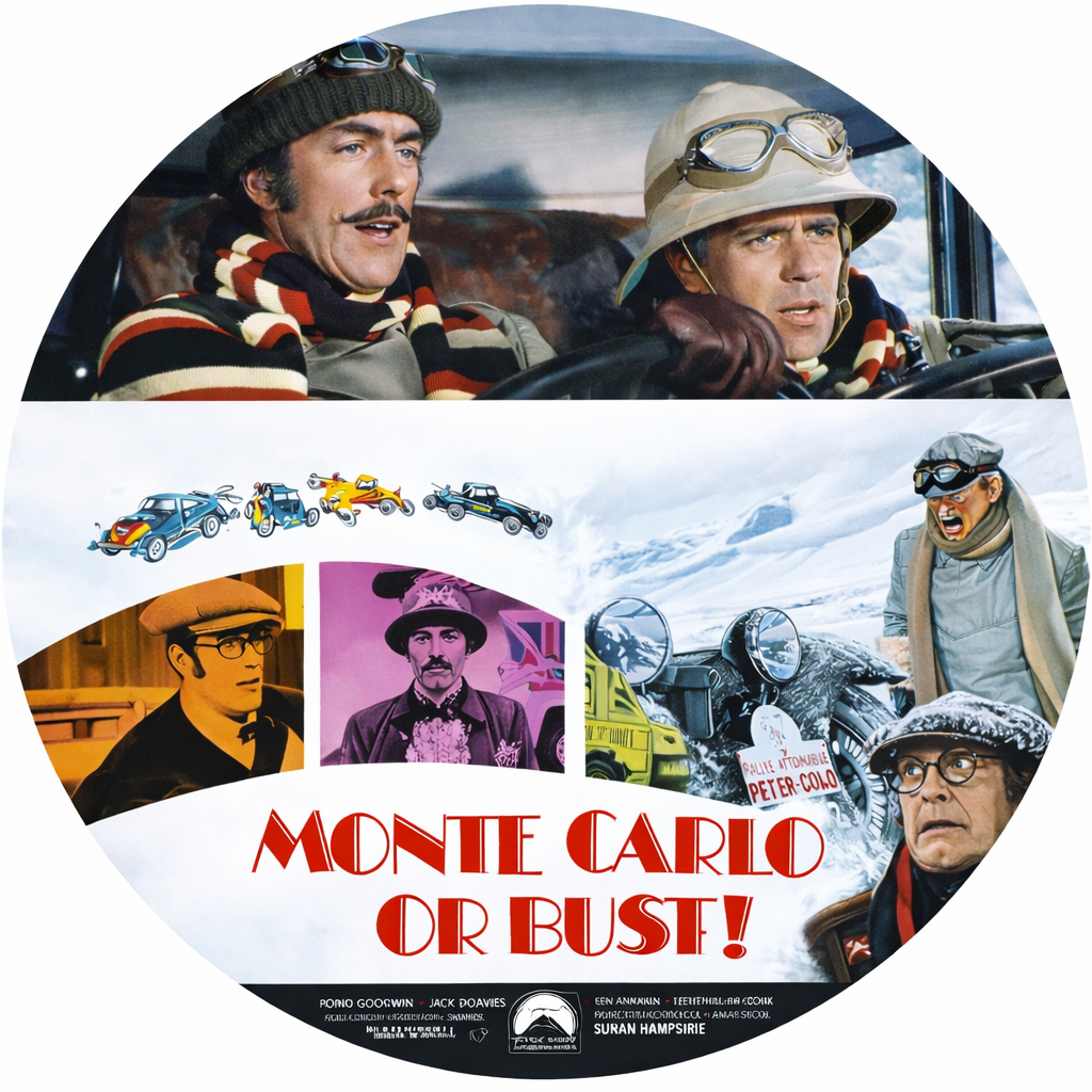 MONTE CARLO OR BUST (1969) Tony Curtis, Susan Hampshire - Public Domain DVD NO CASE !