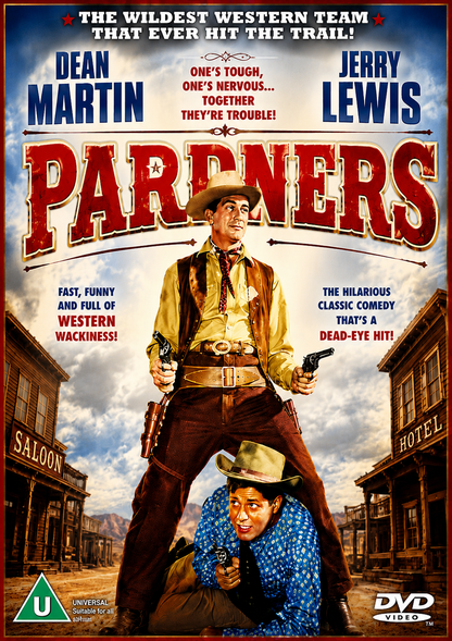 PARDNERS (1956) Dean Martin • Jerry Lewis • Agnes Moorehead • Lori Nelson • Jackie Loughery - Public Domain Movie DVD NO CASE