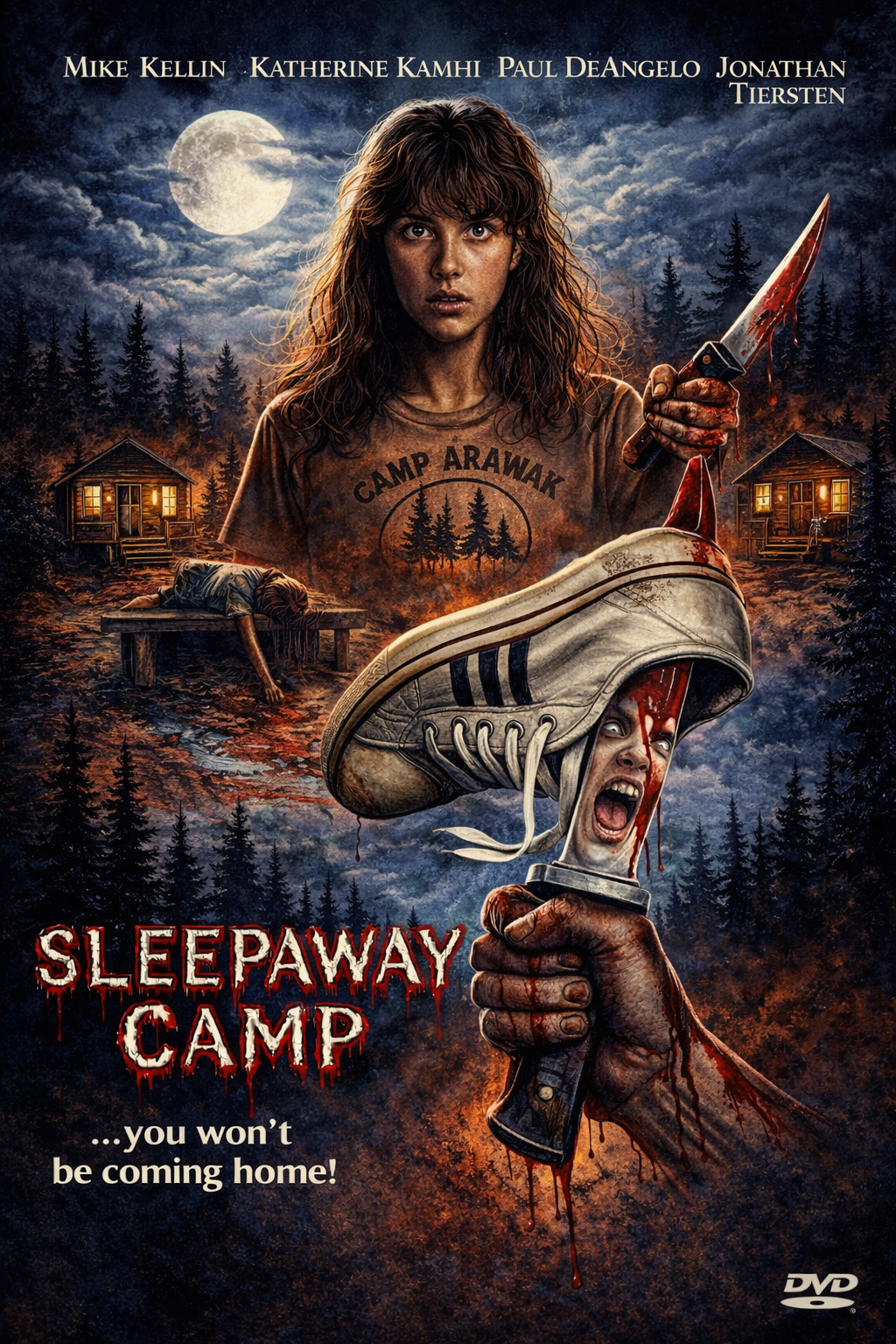 SLEEPAWAY CAMP (1983) Mike Kellin ,Katherine Kamhi ,Paul DeAngelo ,Jonathan Tiersten ,Felissa Ros - Public Domain DVD NO CASE