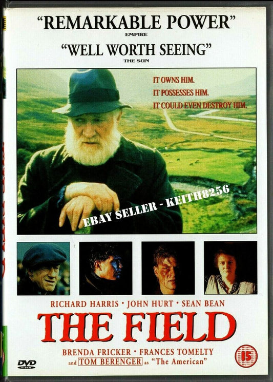 THE FIELD (1990) Richard Harris,John Hurt,Sean Bean,Brenda Fricker,Frances Tomelty,Tom Berenger - Public Domain DVD NO CASE