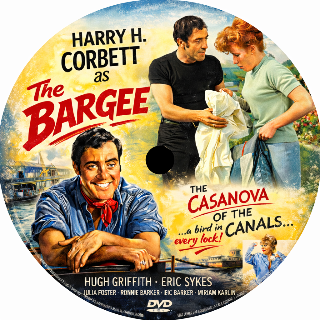 THE BARGEE (1964) Harry H. Corbett,Eric Sykes,Julia Foster,Ronnie Barker,Eric Barker,Miriam Karlin - VERY RARE DELETED TITLE ! - Public Domain DVD NO CASE