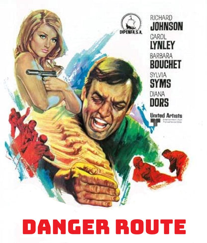 DANGER ROUTE (1967) Richard Johnson,Diana Dors,Carol Lynley,Sylvia Syms,Gordon Jackson - Public Domain DVD NO CASE RARE !
