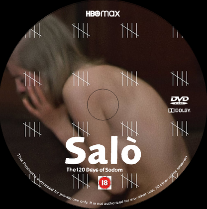 SALO THE 120 DAYS OF SODOM (1975) (18) - Public Domain Banned Movie DVD NO CASE