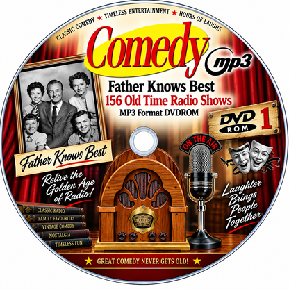 FATHER KNOWS BEST - 156 Old Time Radio Shows MP3 Audio DVDROM