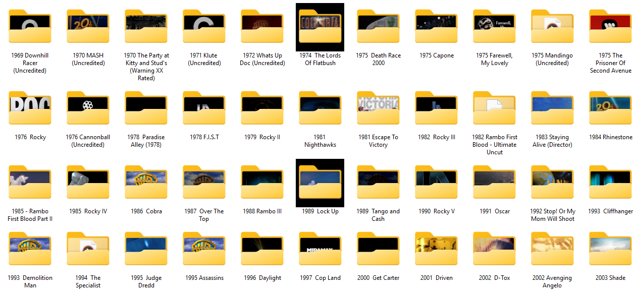 SYLVESTER STALLONE - 70 MOVIES - 1 DOC 1 TV SERIES COLLECTION ON 8 BLU-RAY'S MP4's