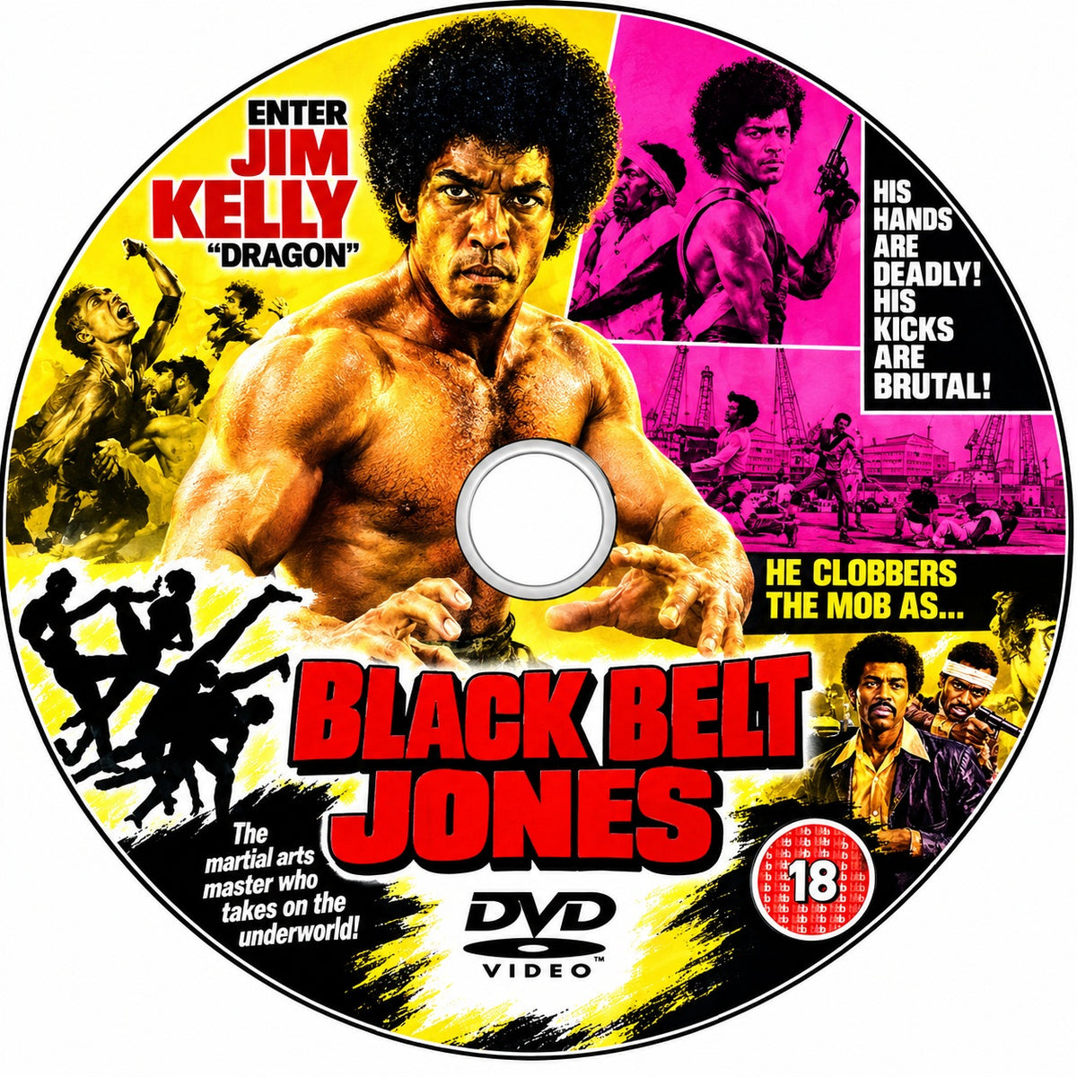 BLACK BELT JONES (1974) Jim Kelly • Gloria Hendry • Scatman Crothers • Eric Laneuville • Alan Weeks - DVD NO CASE