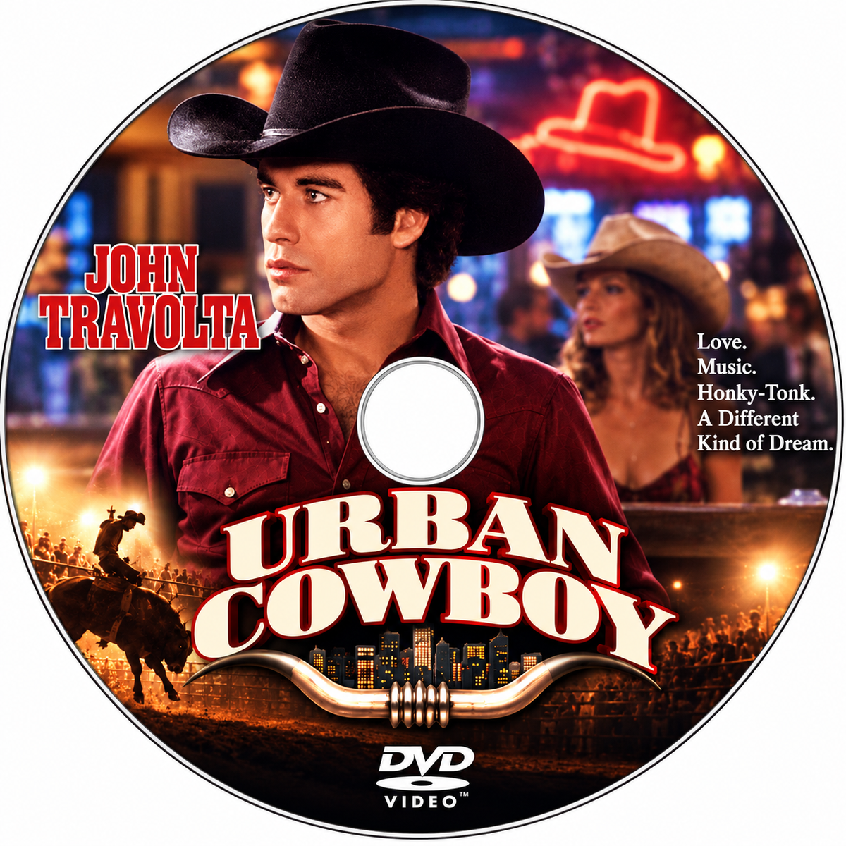 URBAN COWBOY (1980) John Travolta • Debra Winger • Scott Glenn • Madolyn Smith • Barry Corbin • Brooke Alderson - PUBLIC DOMAIN DVD ONLY NO CASE
