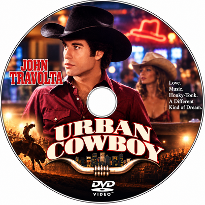 URBAN COWBOY (1980) John Travolta • Debra Winger • Scott Glenn • Madolyn Smith • Barry Corbin • Brooke Alderson - PUBLIC DOMAIN DVD ONLY NO CASE