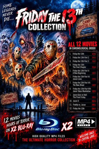 FRIDAY 13th - THE COMPLETE 12-MOVIE COLLECTION ON X2 BLU-RAY