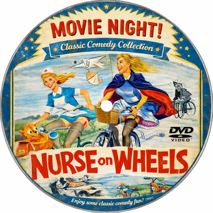 NURSE ON WHEELS (1963) Starring - Juliet Mills,Joan Sims - PUBLIC DOMAIN DVD ONLY NO CASE