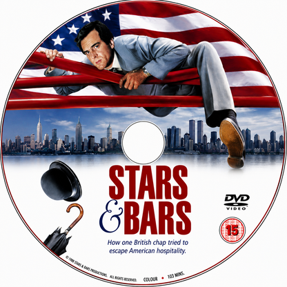 STARS AND BARS  (1988) Daniel Day-Lewis - Very rare Public Domain DVD NO CASE