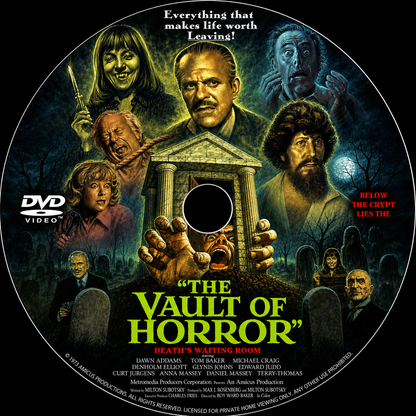 THE VAULT OF HORROR (1973) Dawn Addams, Tom Baker, Michael, Craig Denholm, Elliott Glynis ,Terry-Thomas - VERY RARE DELETED TITLE ! - DVD NO CASE