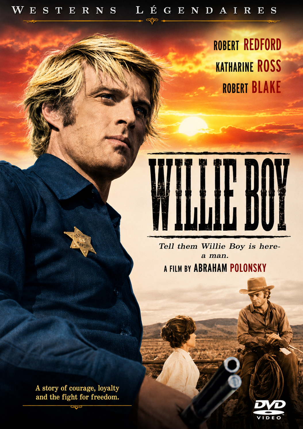 TELL THEM WILLIE BOY IS HERE (1969) Robert Redford, Katharine Ross, Robert Blake, Susan Clark - PUBLIC DOMAIN DVD ONLY NO CASE