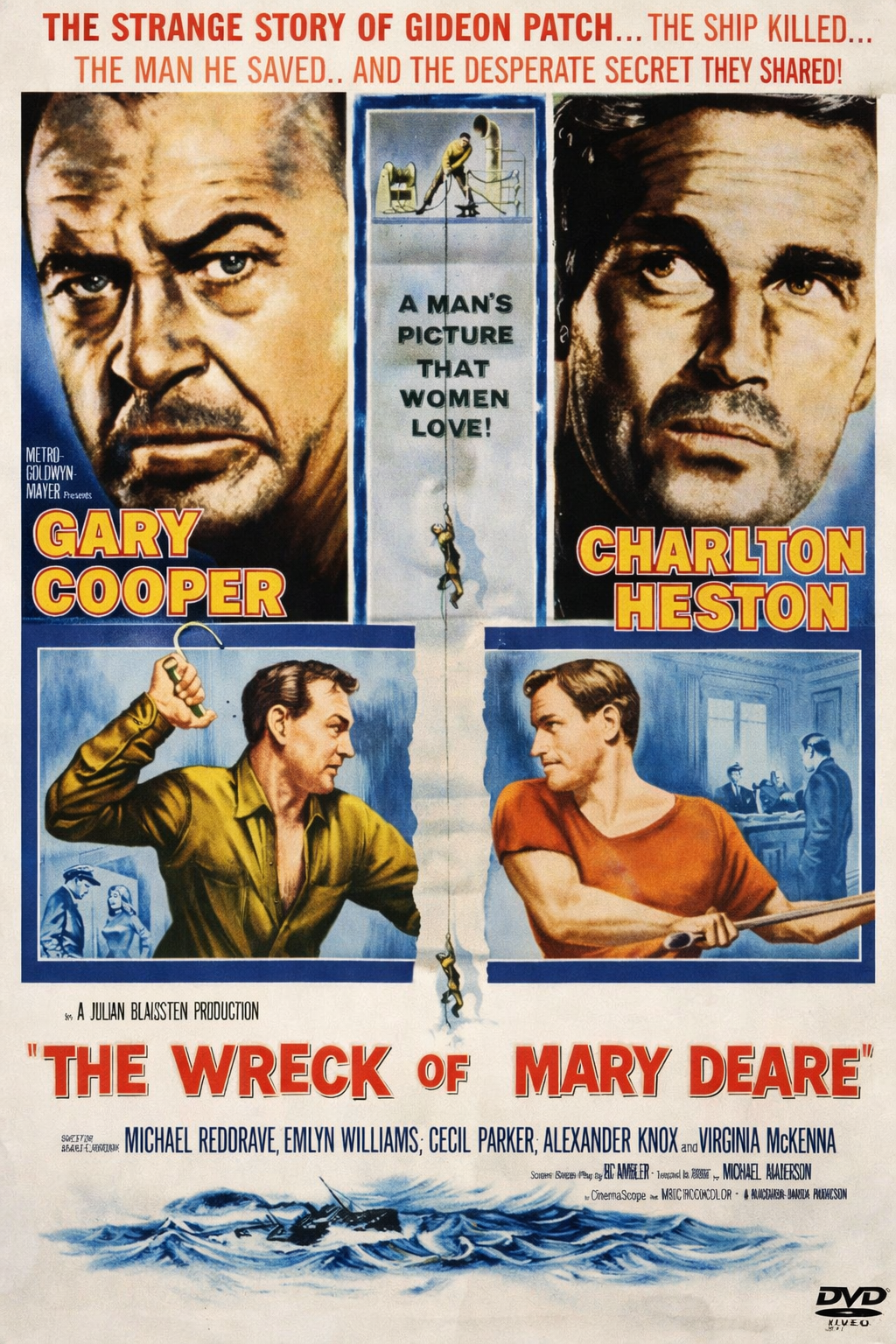THE WRECK OF THE MARY DEARE (1959) C.Heston - Public Domain Movie DVD NO CASE