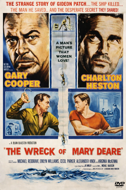 THE WRECK OF THE MARY DEARE (1959) C.Heston - Public Domain Movie DVD NO CASE