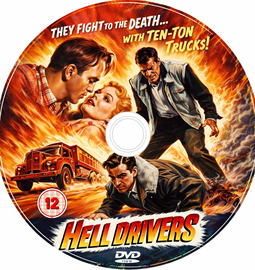 HELL DRIVERS  (1957) Stanley Baker,Peggy Cummings,Sid James,Jill Ireland,Alfie Bass,Herbert Lom - PUBLIC DOMAIN DVD ONLY NO CASE