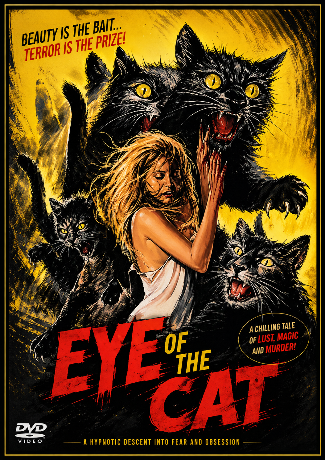 EYE OF THE CAT (1969) Michael Sarrazin, Gayle Hunnicutt ,Eleanor Parker - Public Domain Movie DVD NO CASE