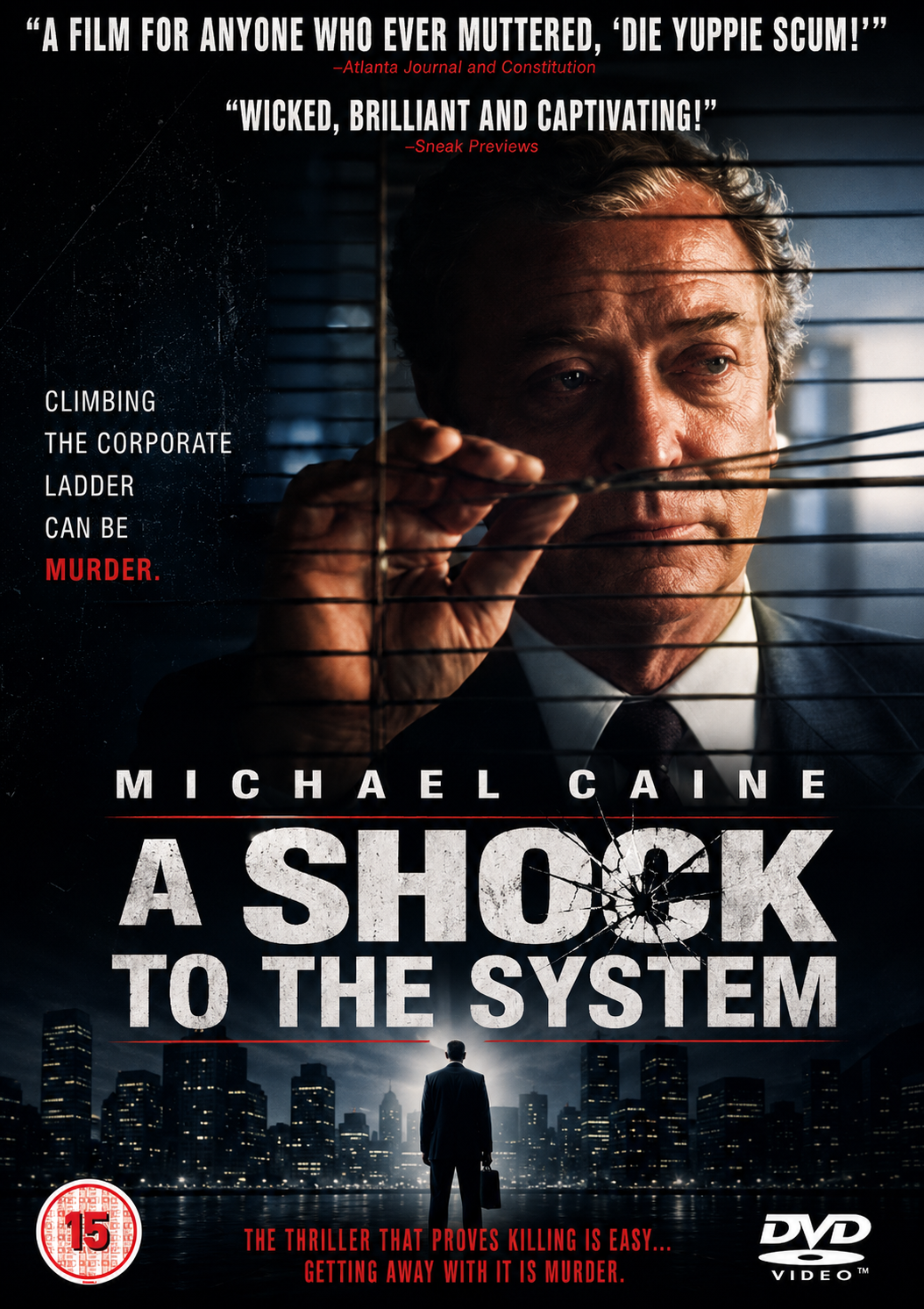 A SHOCK TO THE SYSTEM (1990) Michael Caine, Swoosie Kurtz, Elizabeth McGovern, Peter Riegert - Public Domain Movie DVD NO CASE