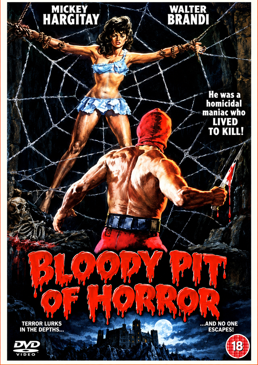 BLOODY PIT OF HORROR (1965) Mickey Hargitay, Walter Brandi, Luisa Baratto, Rita Klein, Alfredo Rizzo, Ralph Zucker - DVD NO CASE