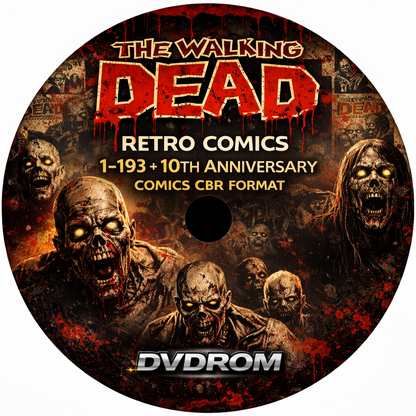 THE WALKING DEAD - RETRO COMICS  1-193+10th Anniversary COMICS CBR Format DVDROM