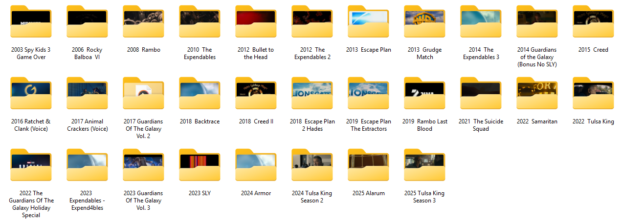 SYLVESTER STALLONE - 70 MOVIES - 1 DOC 1 TV SERIES COLLECTION ON 8 BLU-RAY'S MP4's